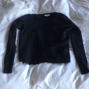 Madewell Black Waffle Knit Sweater